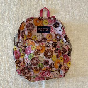 JanSport Donut Print Pink School Backpack